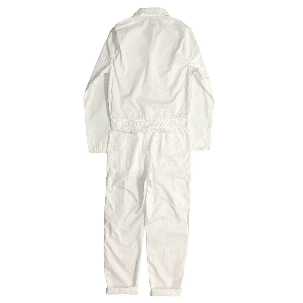 5.5 oz Cotton/Sateen Jumpsuit - White