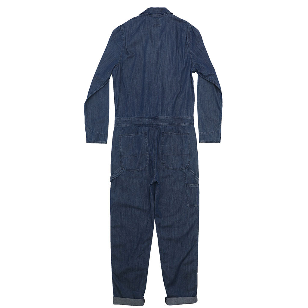 6.0 oz. Lightweight Indigo Denim Jumpsuit/ Coverall - Dk. Stone Wash