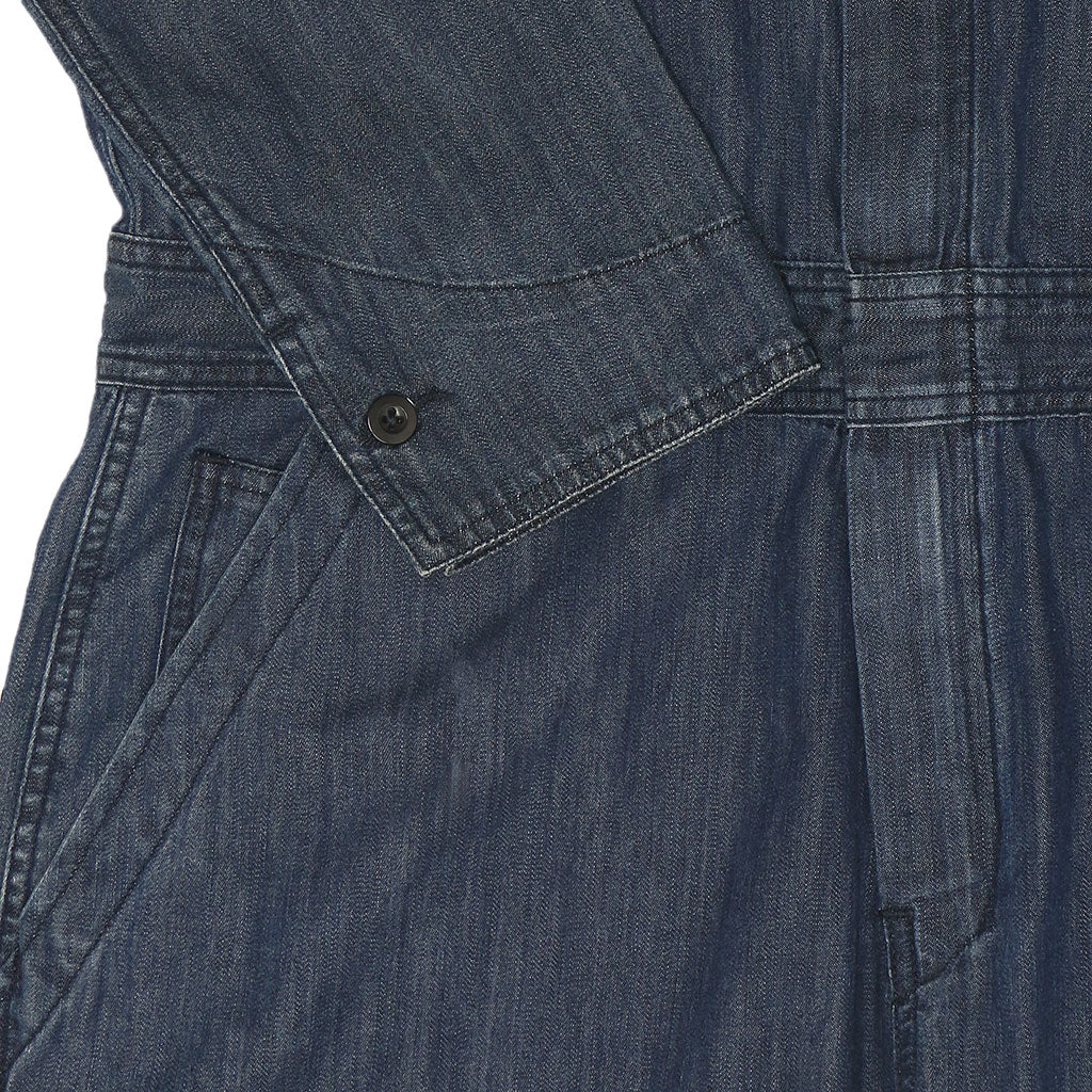 6.0 oz. Lightweight Indigo Denim Jumpsuit/ Coverall - Dk. Stone Wash