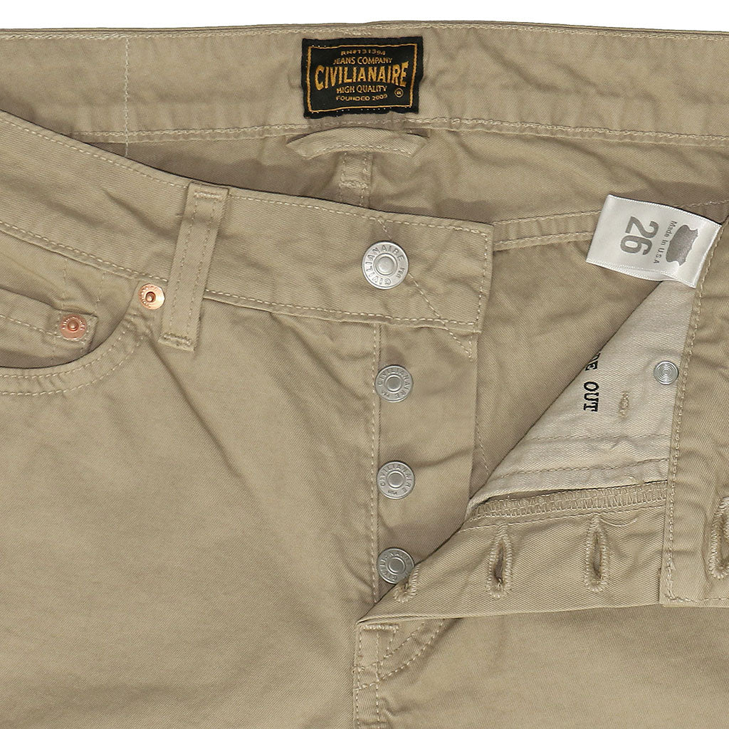 5-Pocket TOMBOY button Fly Twill Pants - FAWN