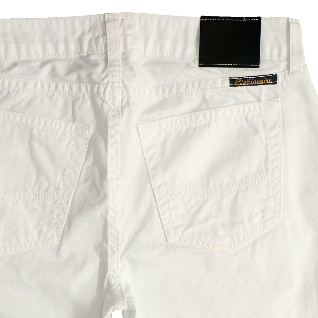 5-Pocket TOMBOY button Fly Twill Pants - White