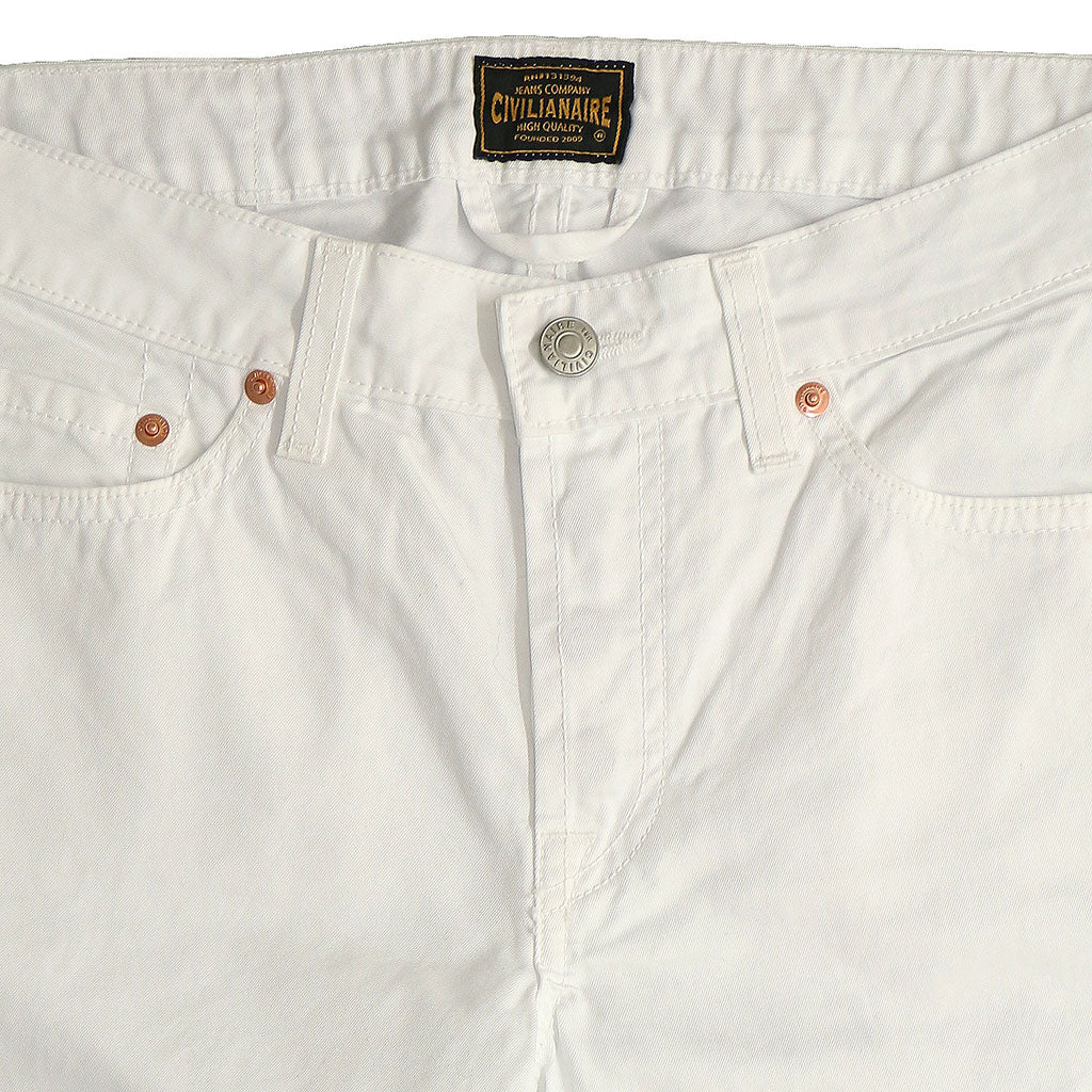 5-Pocket TOMBOY button Fly Twill Pants - White