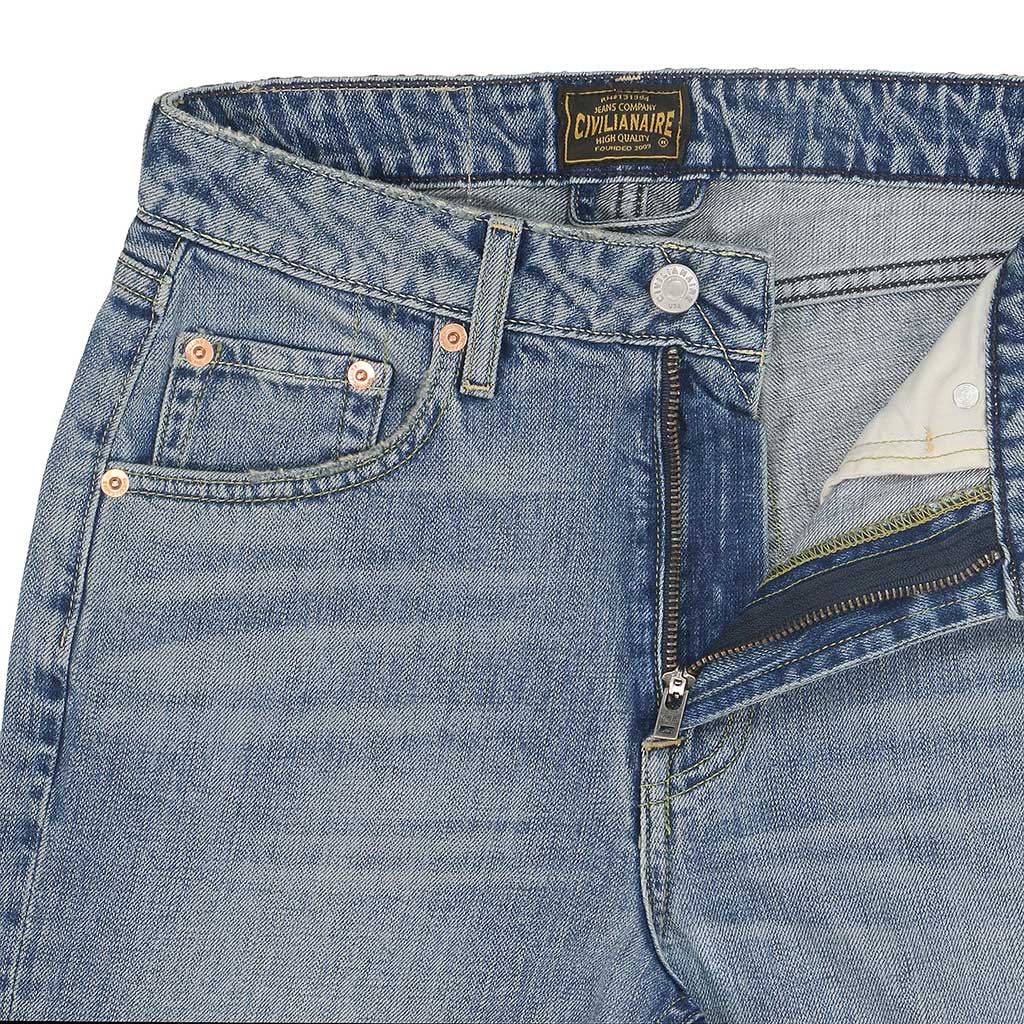 12.4 oz Denim Tomboy Jean - Light Vintage Wash IN10