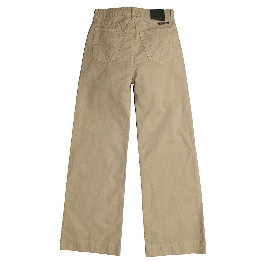 5-Pocket High Rise Wide Twill Pants - Fawn