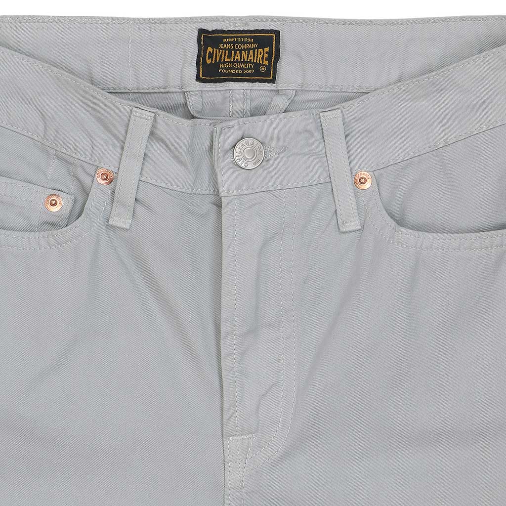 5-Pocket High Rise Wide Twill Pants - Frost