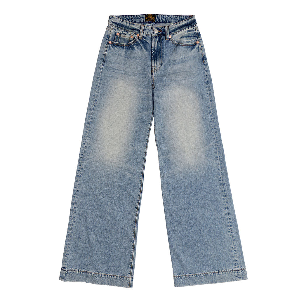 12.4 oz Denim High Rise Wide Leg Jean - Monterey Wash