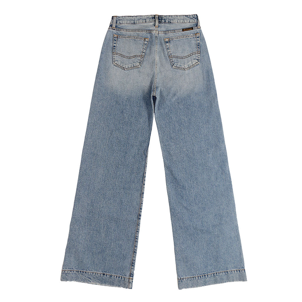 12.4 oz Denim High Rise Wide Leg Jean - Monterey Wash