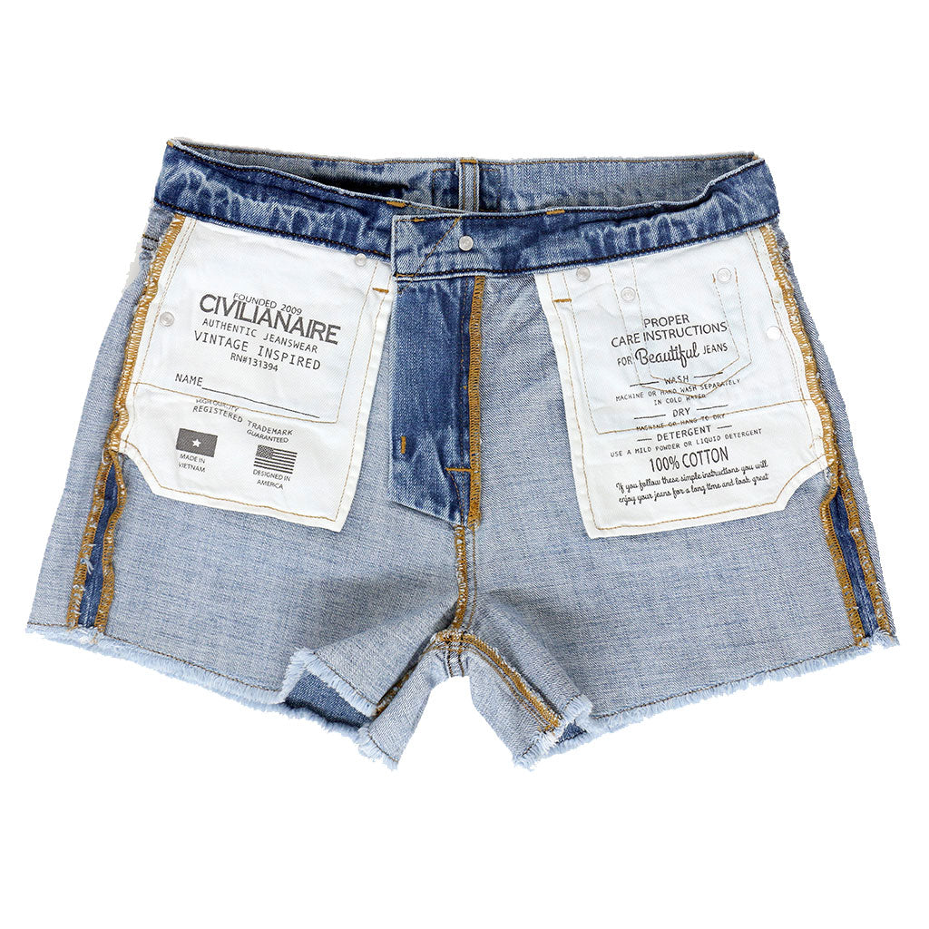 12.4 oz Denim Shorty Shorts - Rincon Wash