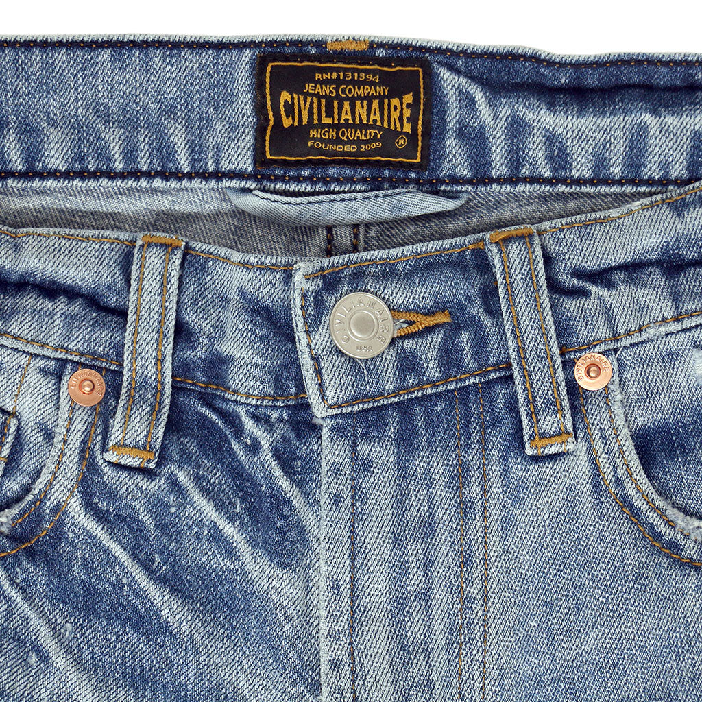 12.4 oz Denim Shorty Shorts - Rincon Wash