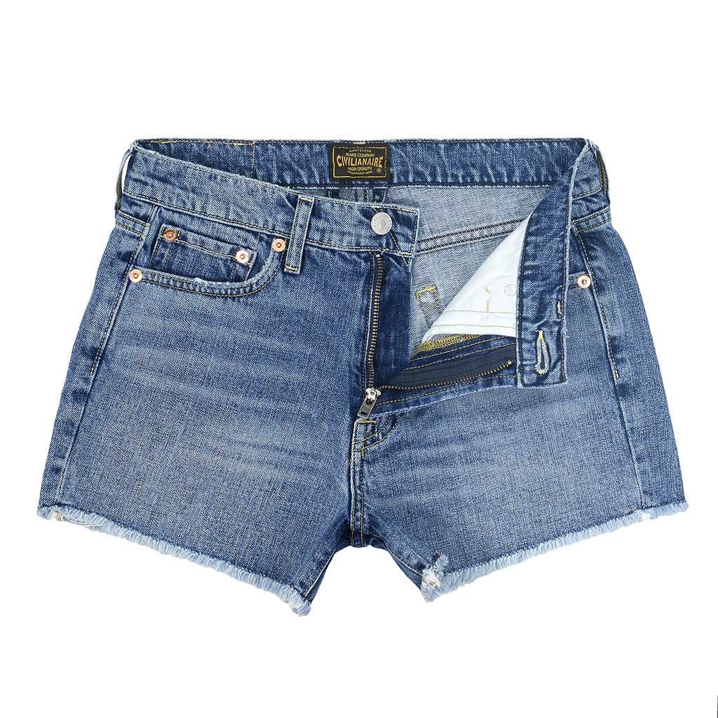 12.4 oz Denim Shorty Shorts - Medium Wash SF21