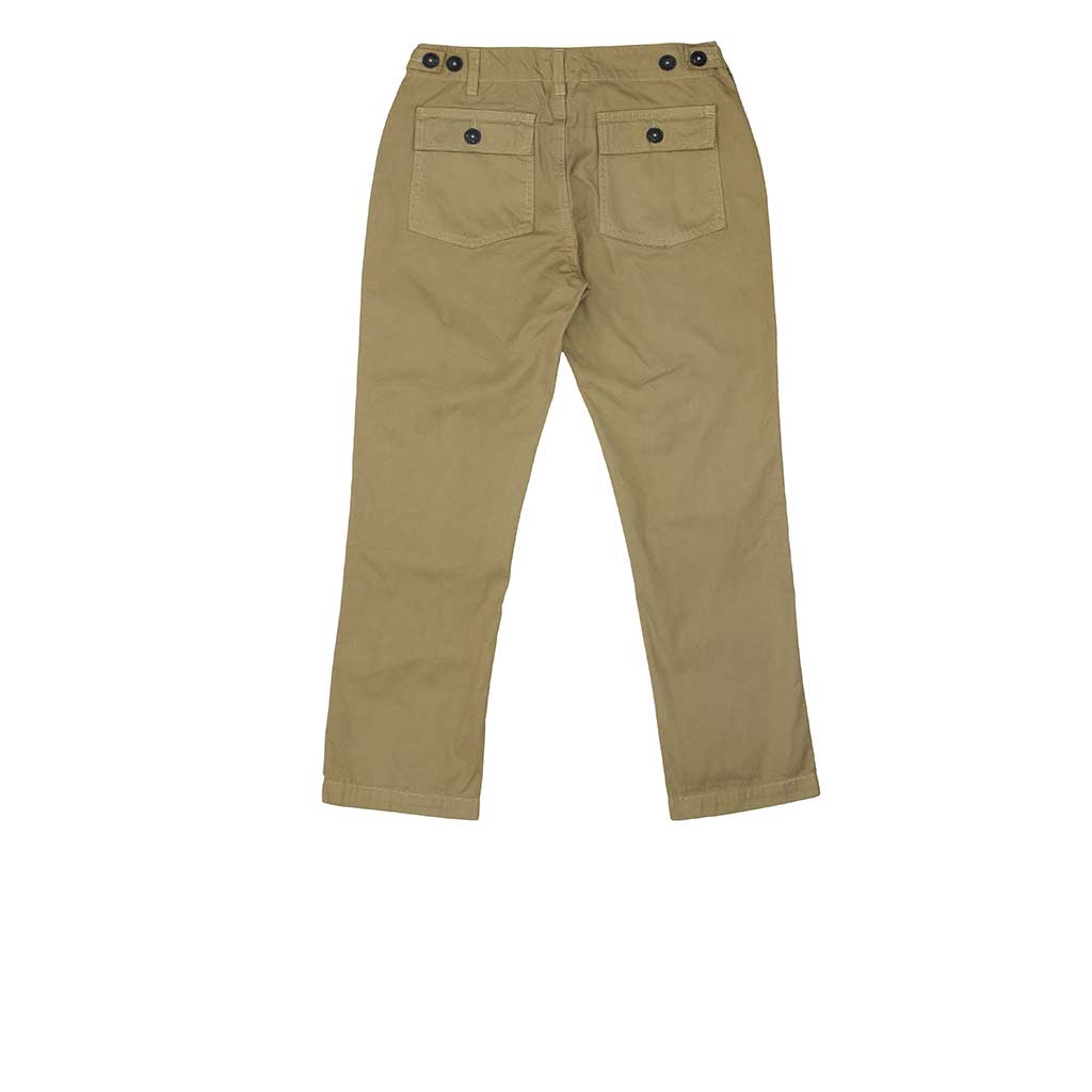 Military Cotton Twill Crop Pant - New Khaki