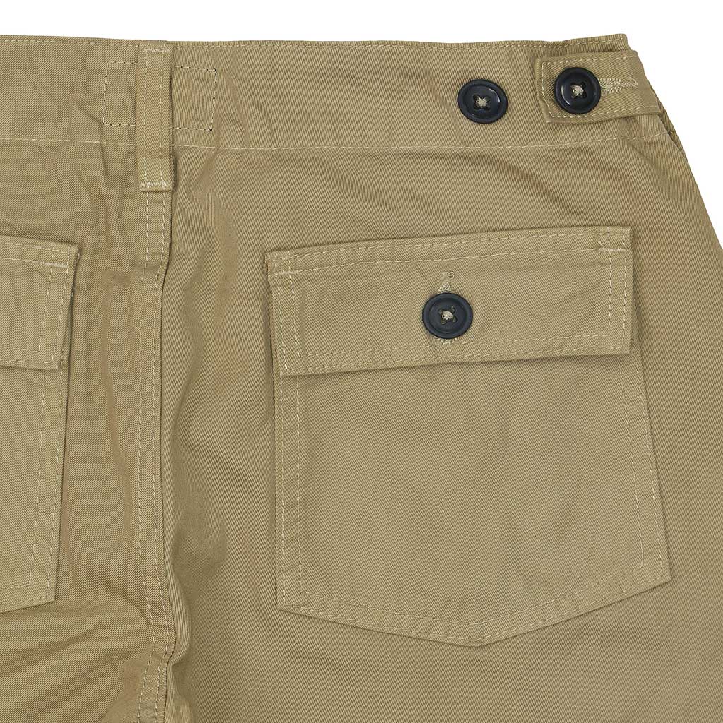 Military Cotton Twill Crop Pant - New Khaki