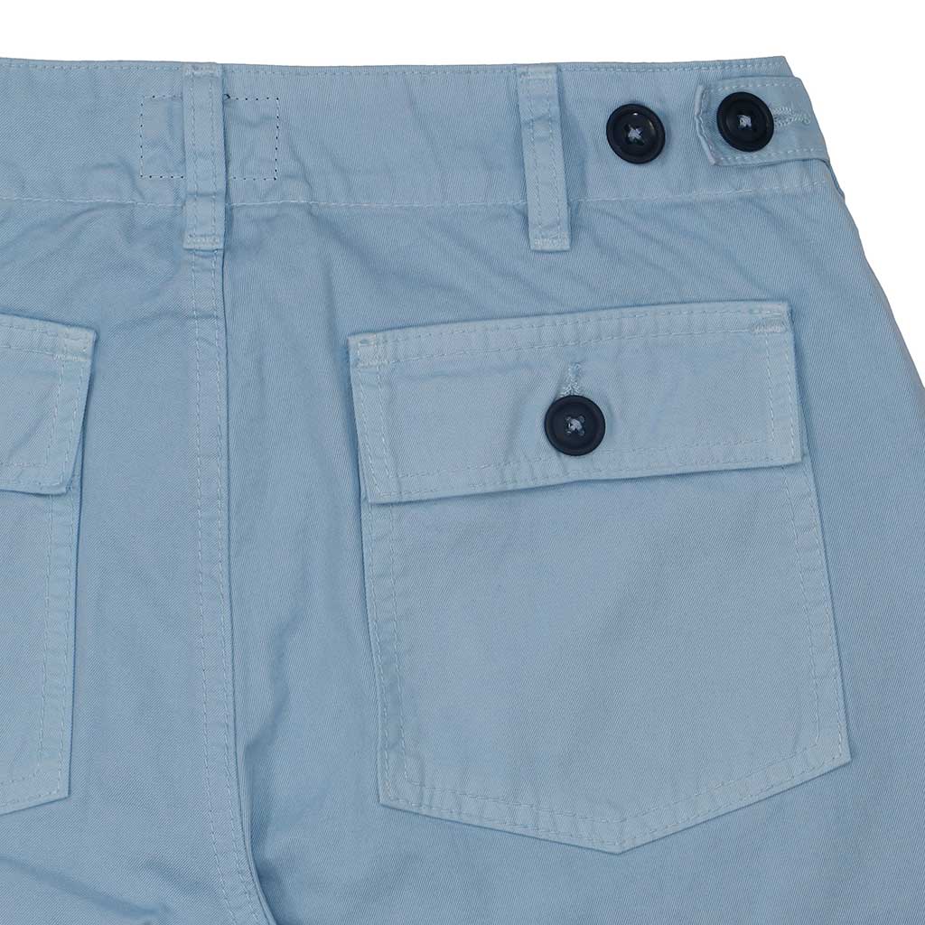 Military Cotton Twill Crop Pant - Baby Blue