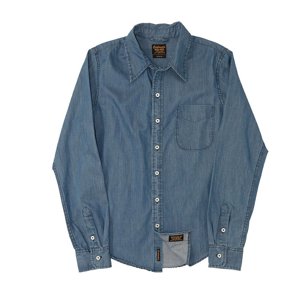 Single Pocket Shirt 4 oz. Denim - Med Wash SF21