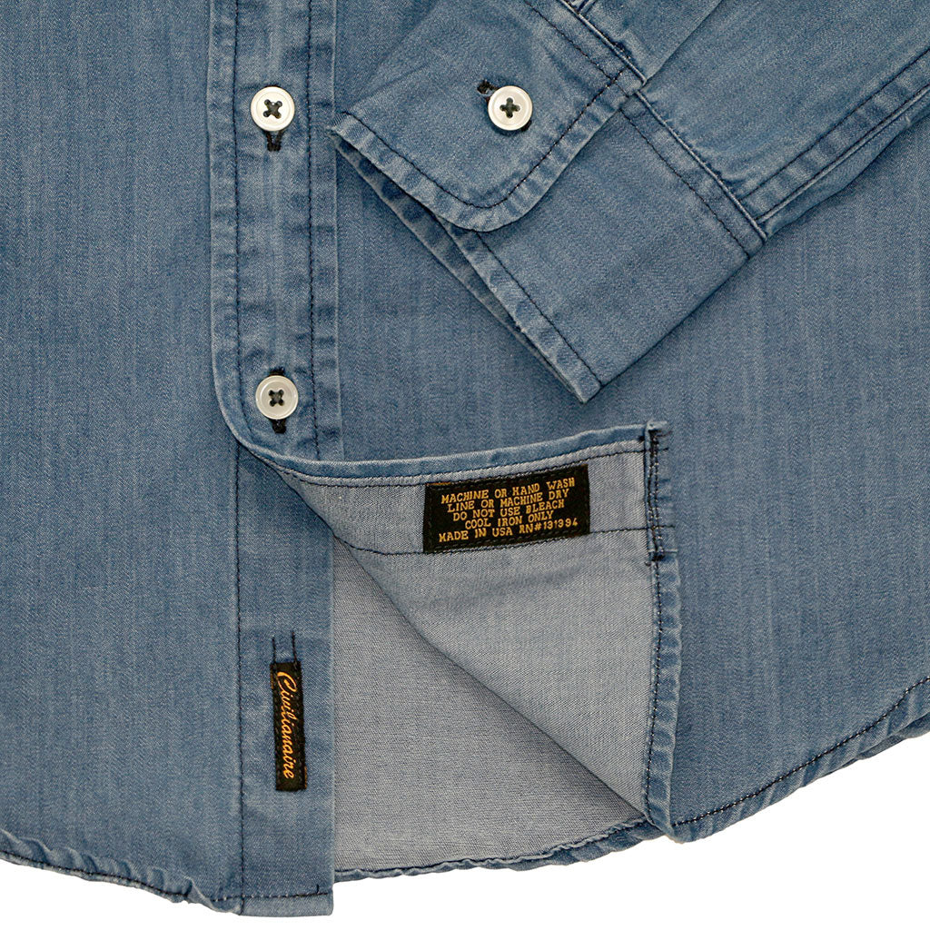 Single Pocket Shirt 4 oz. Denim - Med Wash SF21