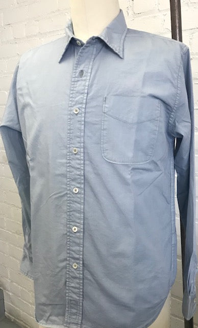 Long Sleeve 1 Pocket Shirt 4 oz. Denim - Medium Vintage  Stone Wash