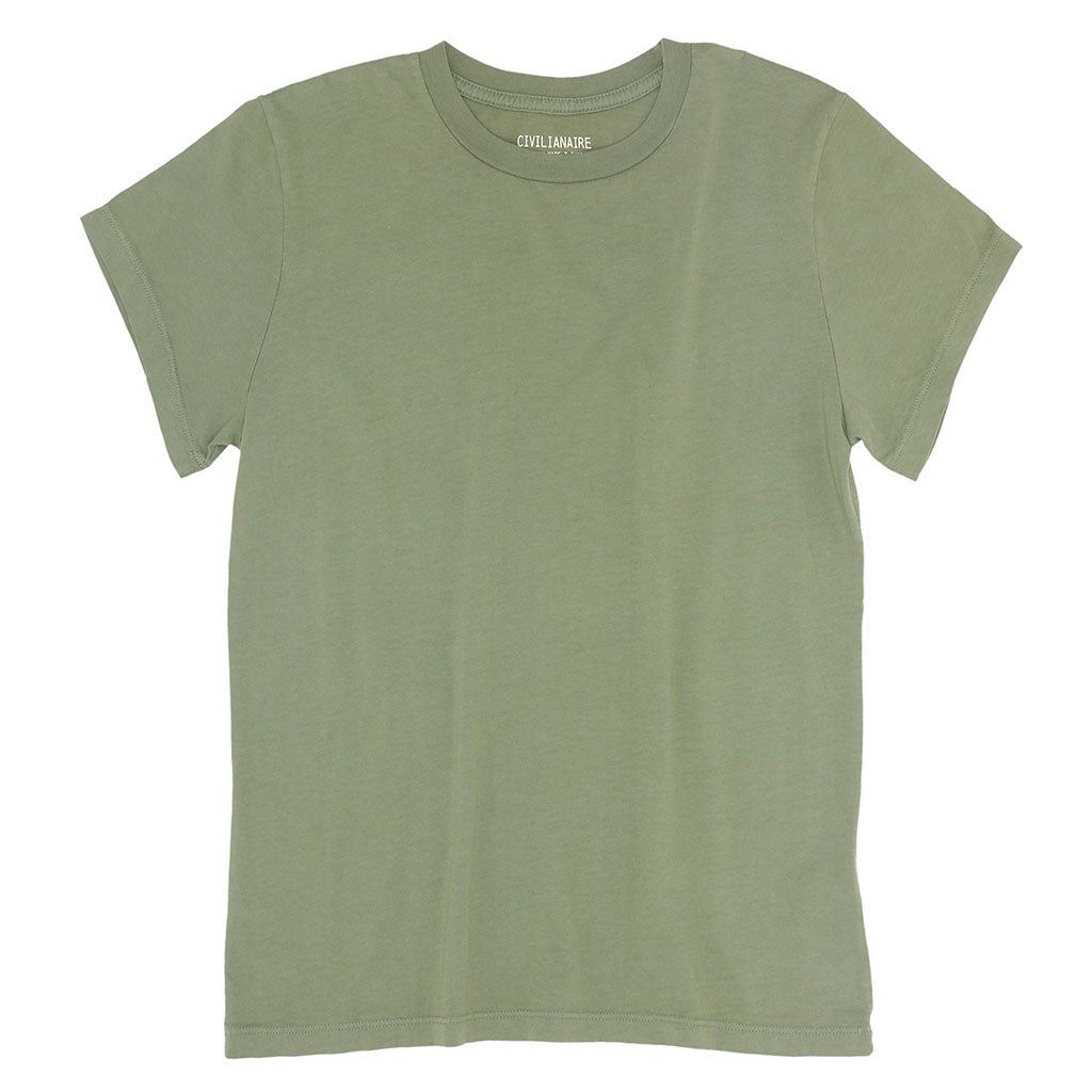 Women's Crew Neck Short Sleeve Tee -Dark Celadon_3043