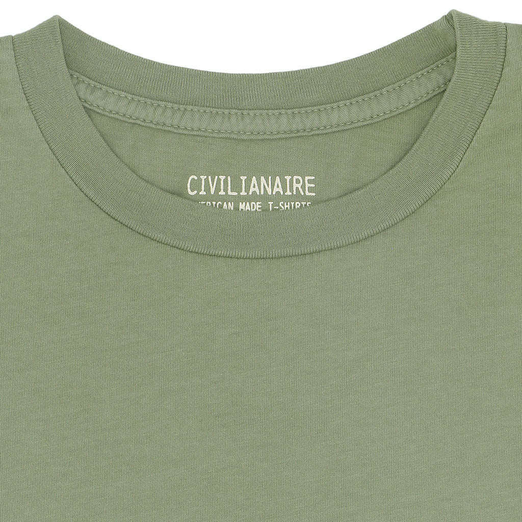 Women's Crew Neck Short Sleeve Tee -Dark Celadon_3043