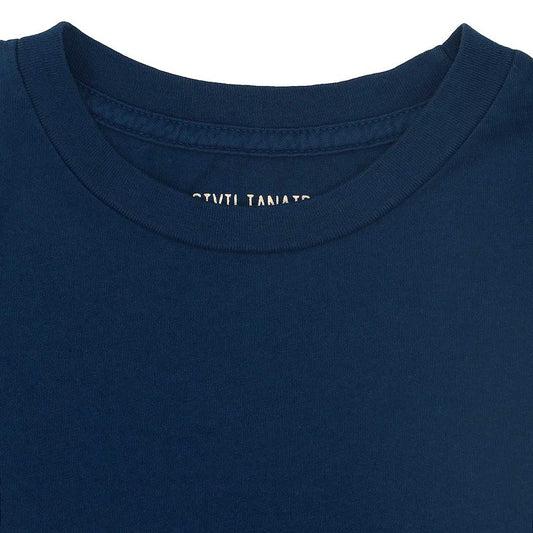 Women's Crew Neck Short Sleeve Tee - Navy Blue