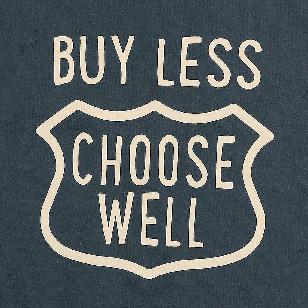 "BUY LESS CHOOSE WELL" Women's Crew Neck Short Sleeve Tee - Moon