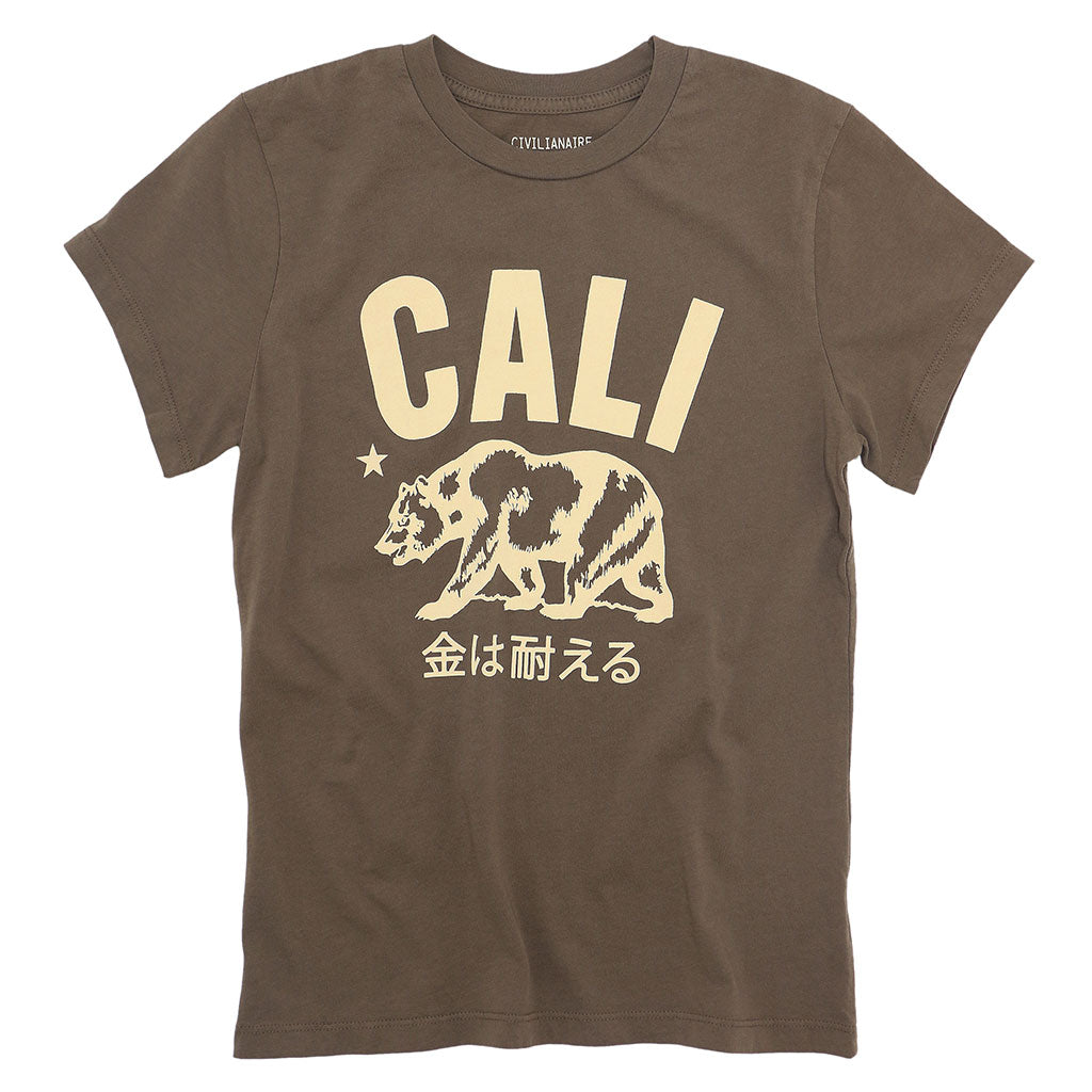 Don't Mess With Cali Women's Crew Neck Short Sleeve Tee - Grain