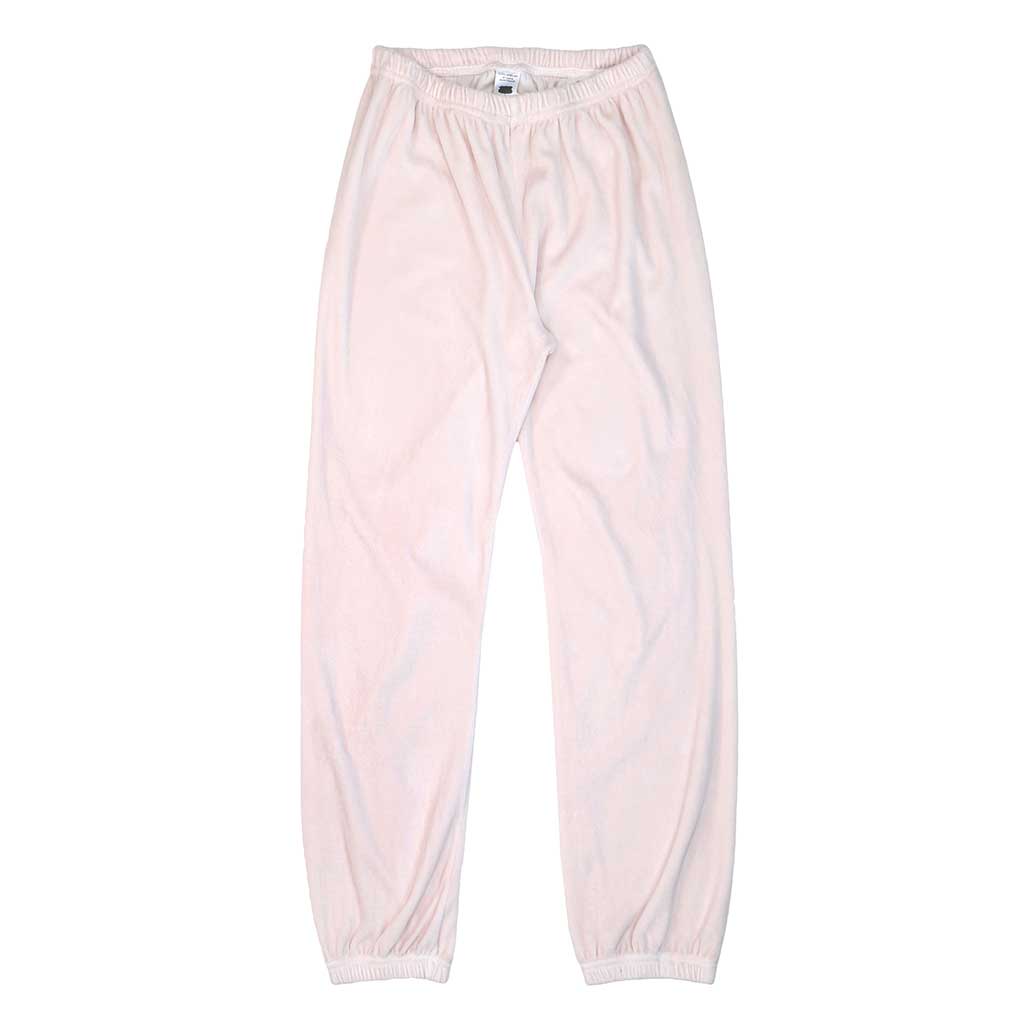 "SIENA" 26" Inseam Velour Sweatpants - Buff Pink