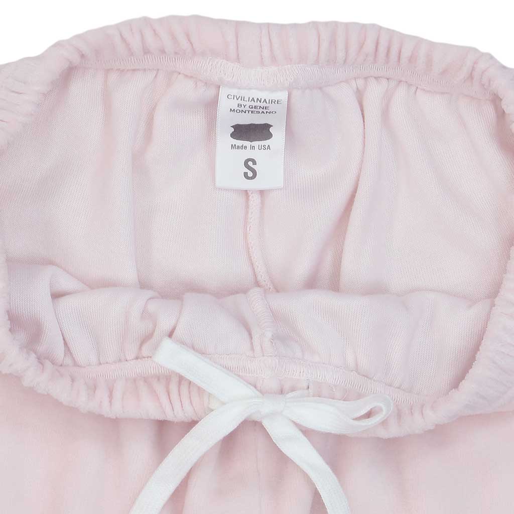 "SIENA" 26" Inseam Velour Sweatpants - Buff Pink