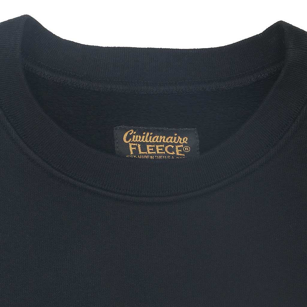 Long Sleeve 17.5 oz Fleece Women's Crewneck Sweatshirt - Black