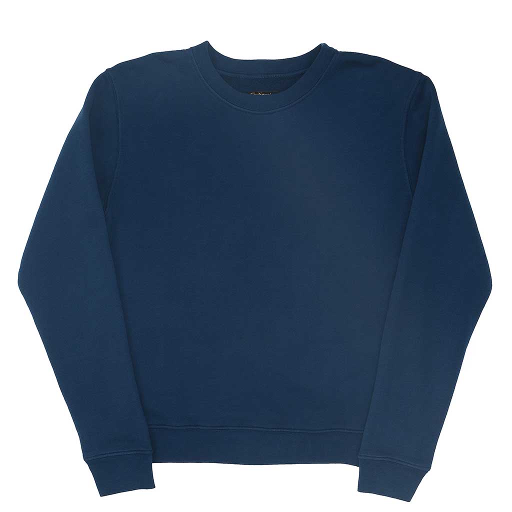 Long Sleeve 17.5 oz Fleece Women's Crewneck Sweatshirt - Navy Blue