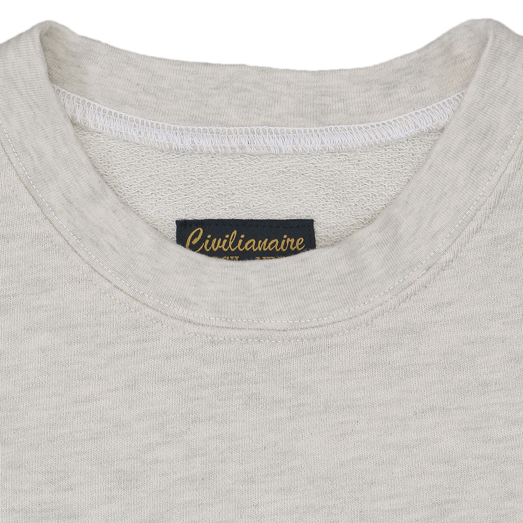 Long Sleeve Women's Crewneck French Terry Sweatshirt - Oatmeal