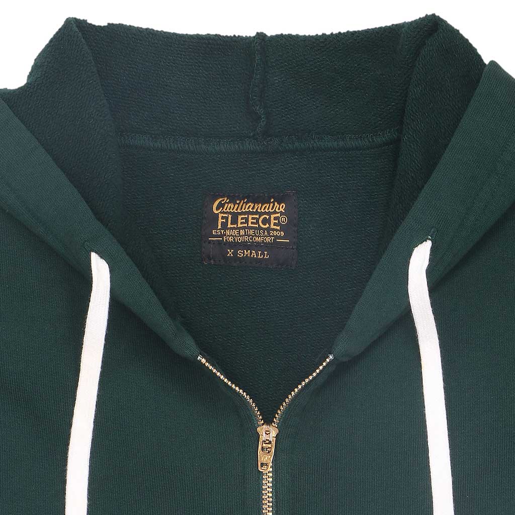 Long Sleeve 8" Half Zip-Front Cropped Fleece Hoodie - Pine Grove