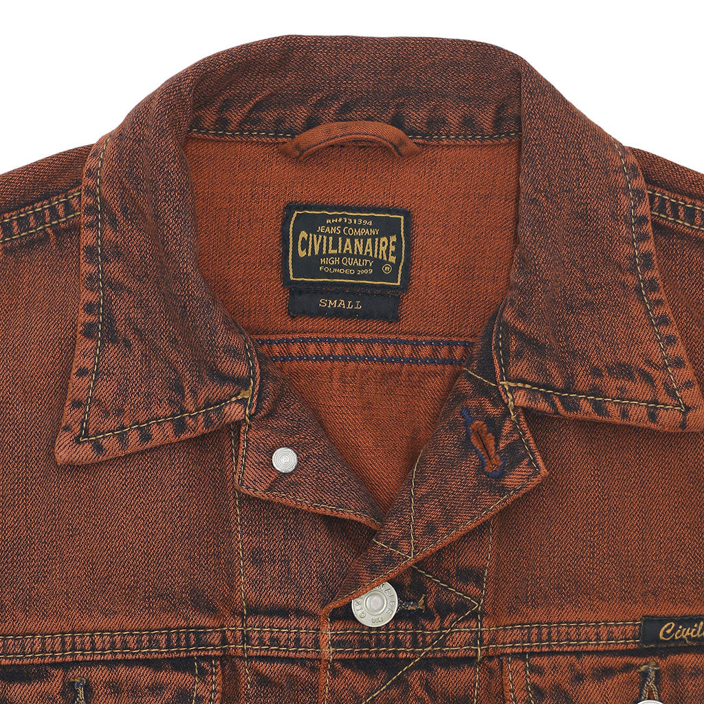 Pocket 12.4 oz Denim Ranch Jacket - Orange Memphis Wash