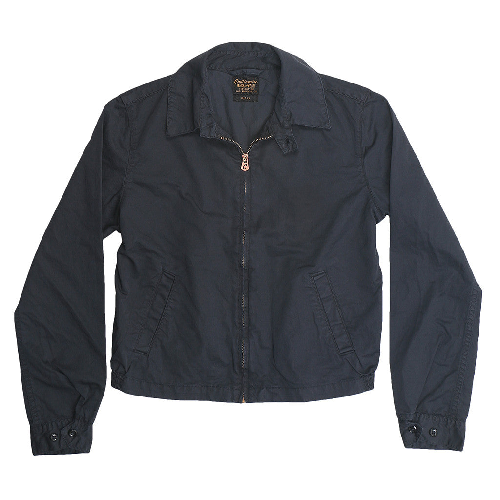 Women's Zip Front Cotton Sateen Cliff Jacket - EZ Dark Navy