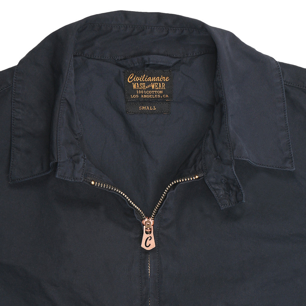 Women's Zip Front Cotton Sateen Cliff Jacket - EZ Dark Navy