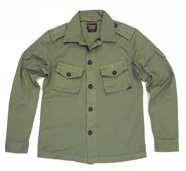 3 Pocket Herringbone Cotton Officer Jacket - Army Olive#3008