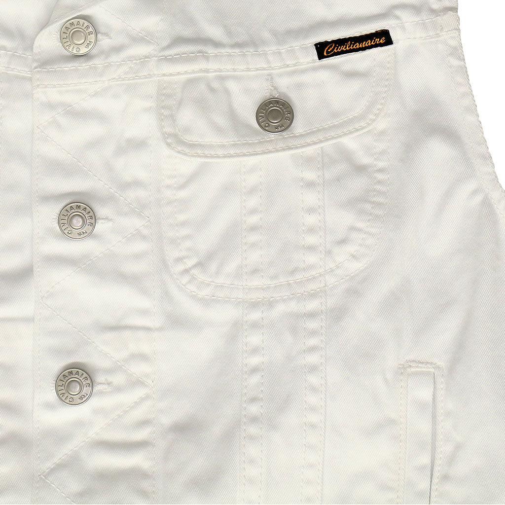 5 Pocket Twill  Rider Vest - White