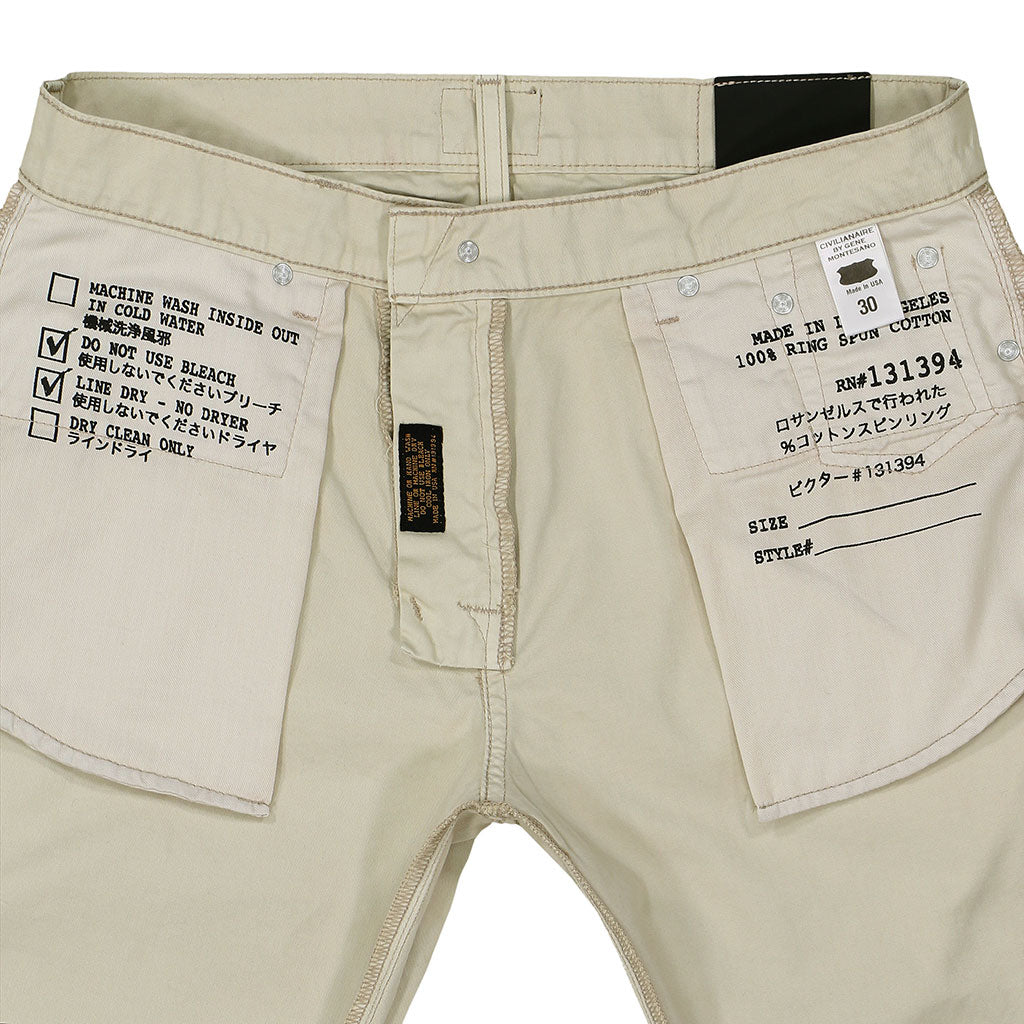 5-Pocket Slim Fit Twill - Pale Beige