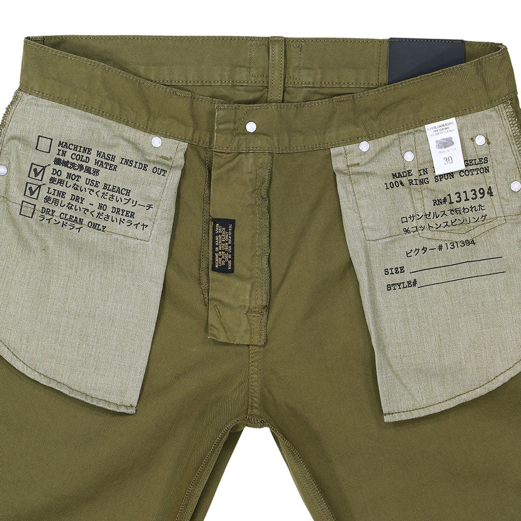 5-Pocket Slim Fit Twill - Camoflage Green