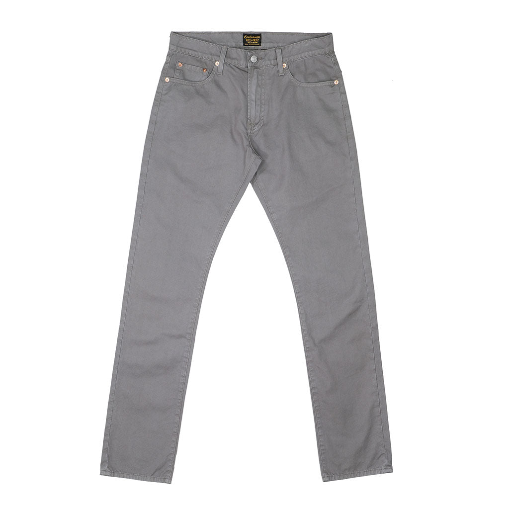 5-Pocket Slim Fit Twill Pants - Sterling