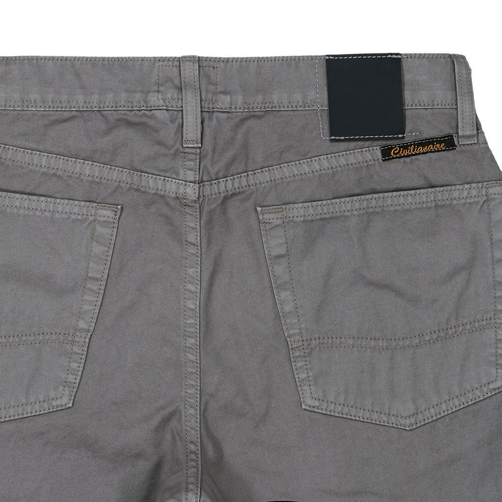 5-Pocket Slim Fit Twill Pants - Sterling