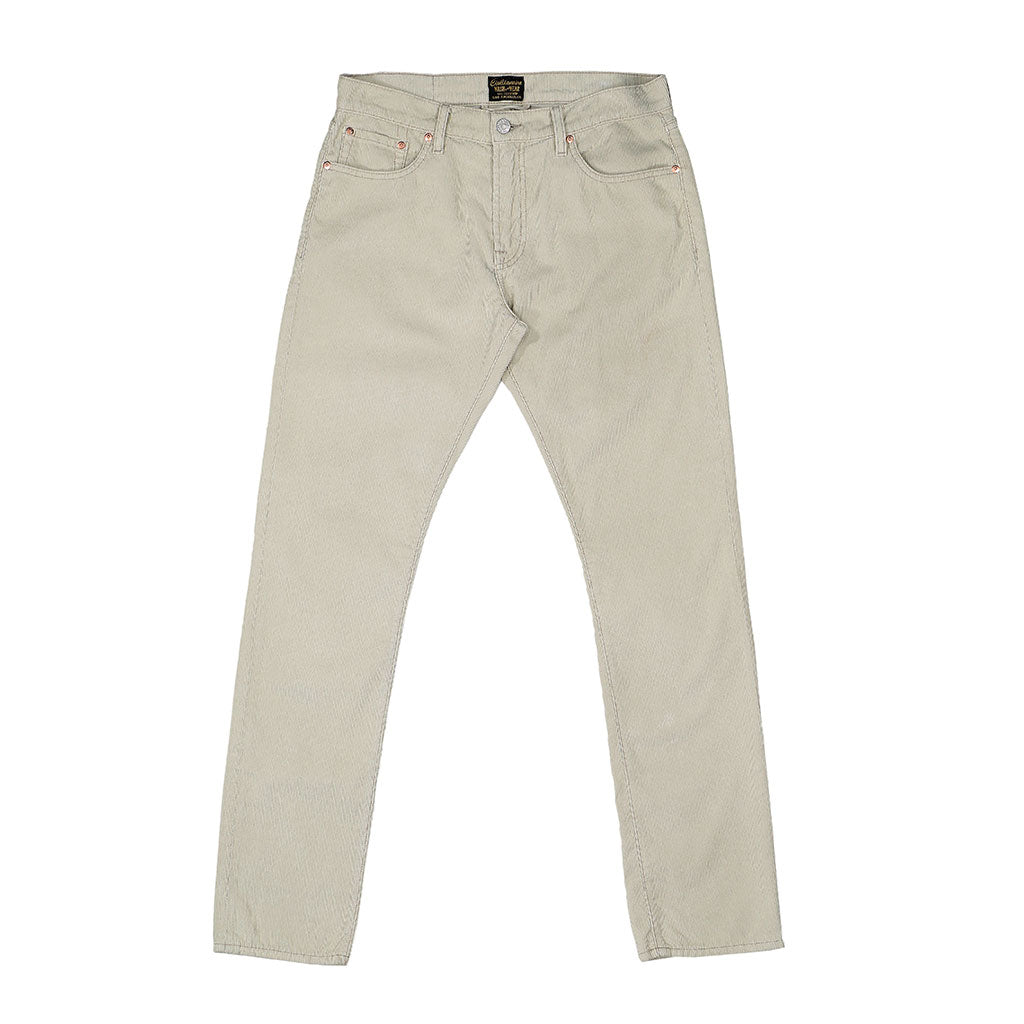 5-Pocket Slim Fit Corduroy Pants - Pale Beige