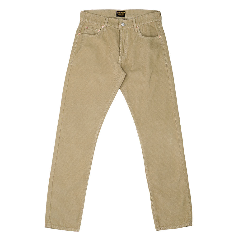 5-Pocket Slim Fit Corduroy Pants - Stone Age