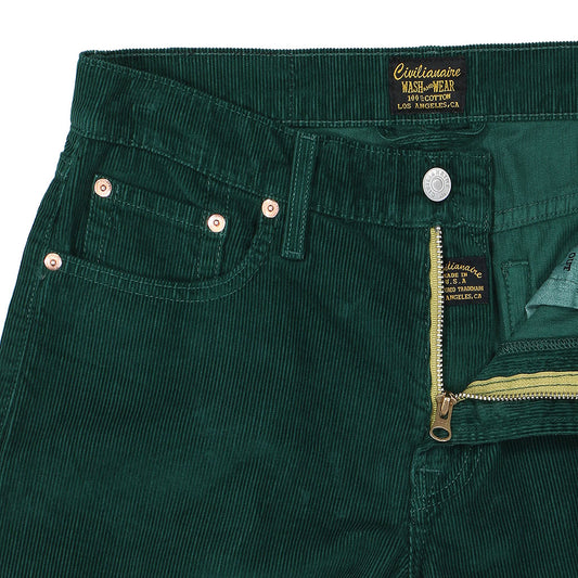 5-Pocket Slim Fit Corduroy Pants - Pioneer Green