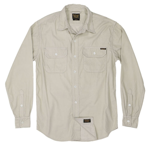 Long Sleeve Notch Flap Shirt 28-Wale Light Weight Corduroy - Ash