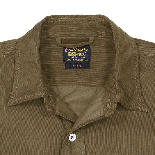 Long Sleeve Notch Flap Shirt 28-Wale Light Weight Corduroy - Biskra