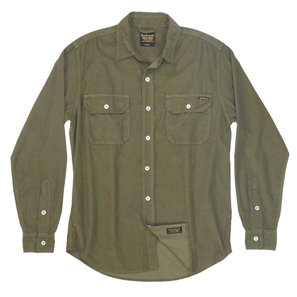 Long Sleeve Notch Flap Shirt 28-Wale Light Weight Corduroy - Elmwood