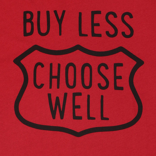 "Buy Less, Choose Well" Short Sleeve Men's Tee - Blitz Red