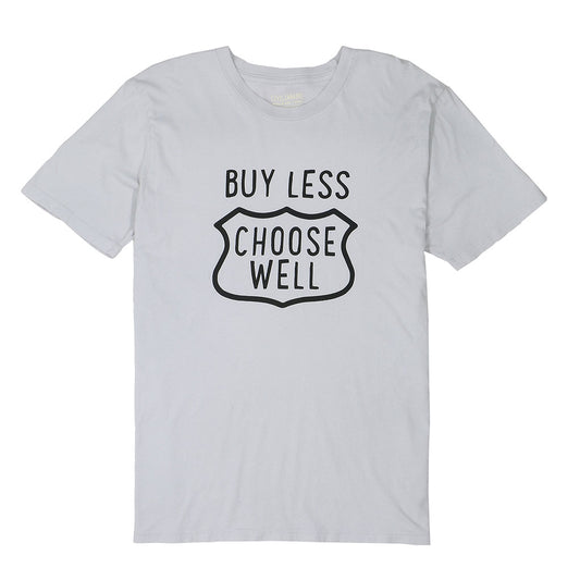 "Buy Less, Choose Well" Short Sleeve Men's Tee - Frost