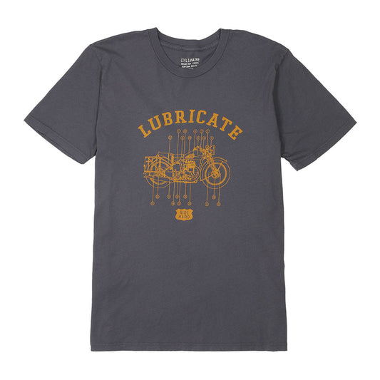 "Lubricate" Short Sleeve Men's Tee - Heather Grey Mouse