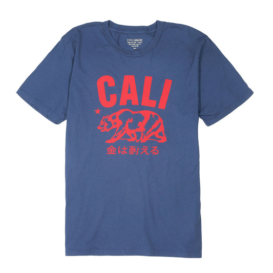 "Don't Mess with Cali" Short Sleeve Men's Crew Neck Tee - New Blue